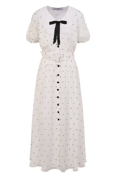 White chiffon dress