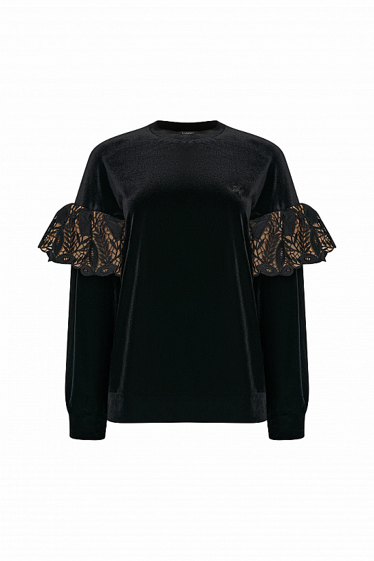 Black velvet suit