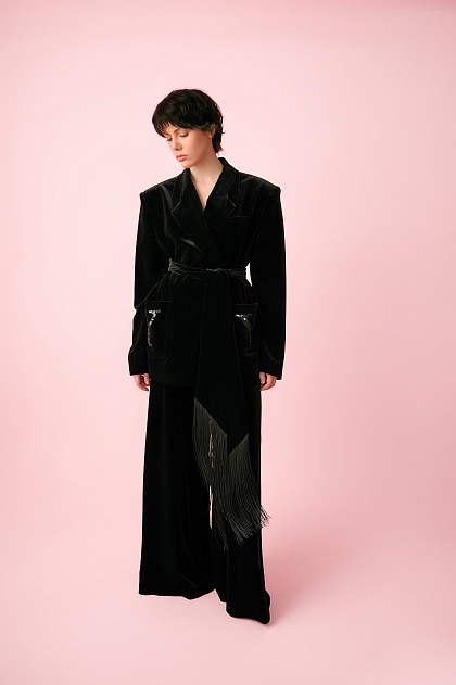 Black velvet jacket