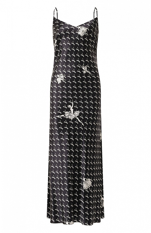 Dress - combination of silk with author's print