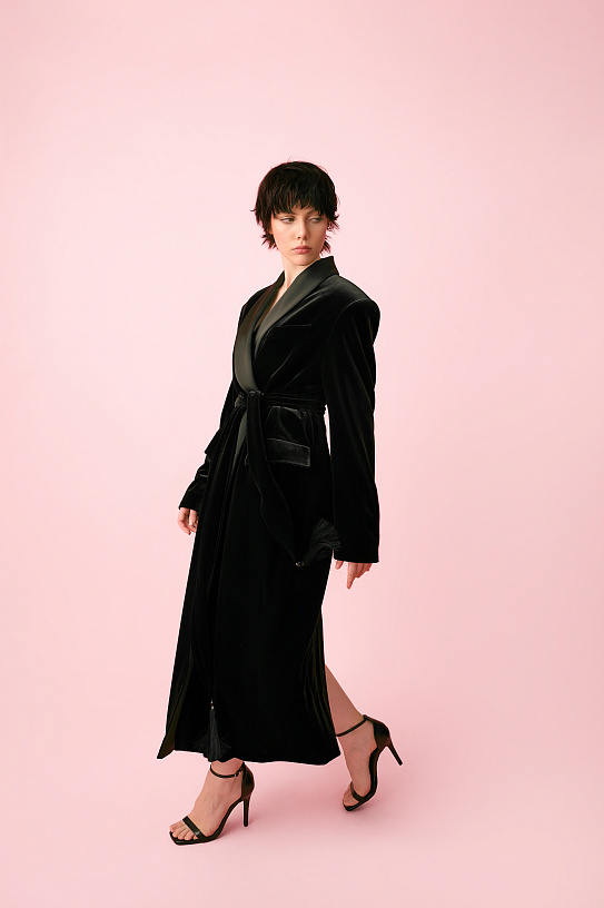 Black velvet dress