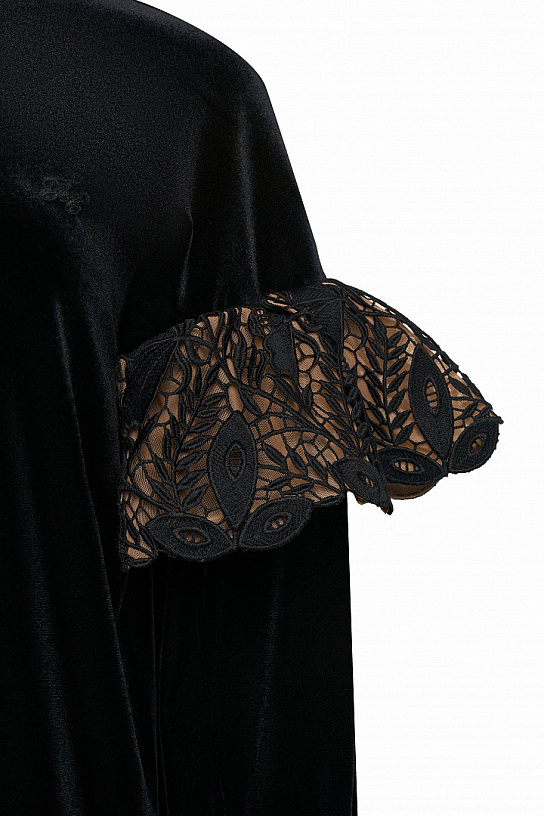 Black velvet suit