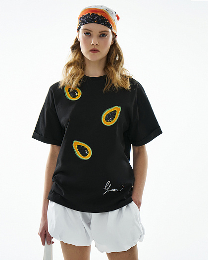 Black T-shirt with 