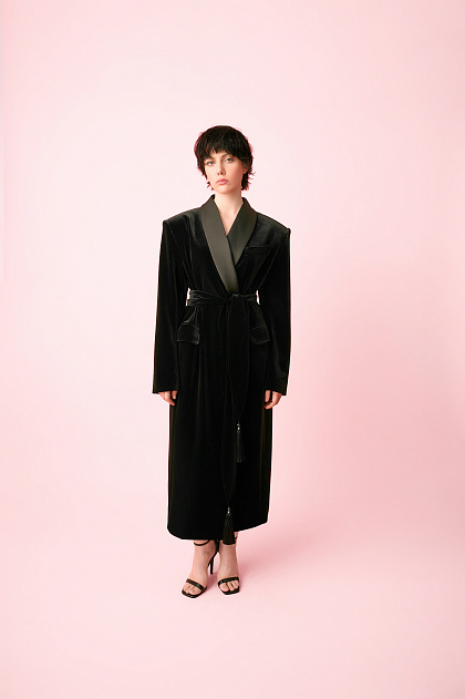 Black velvet dress