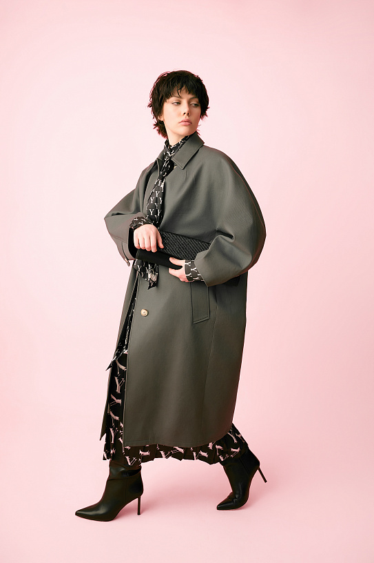 Silk dress with original print