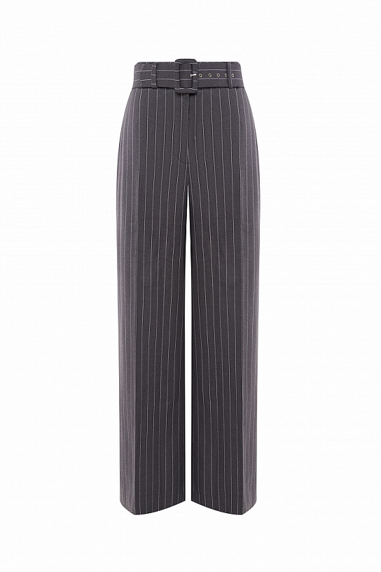 Grey striped trousers