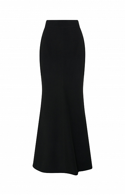 Black crepe skirt