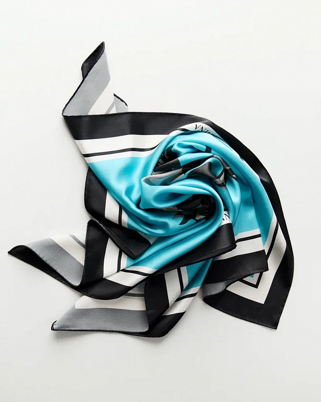 Silk handkerchief with an author's print