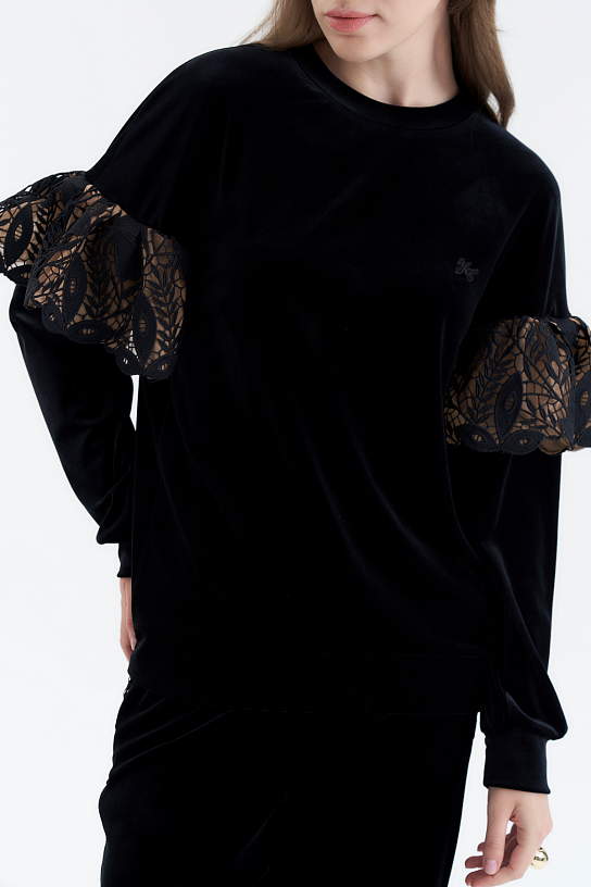 Black velvet suit