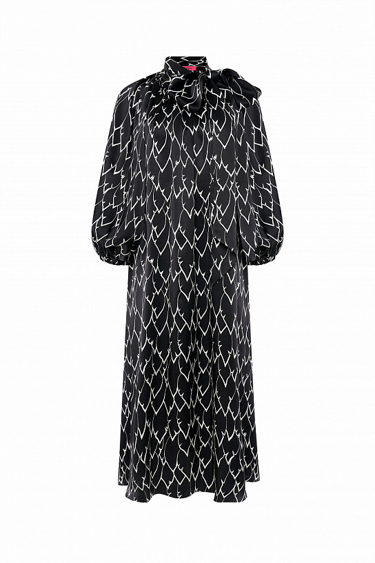 Silk dress with original print