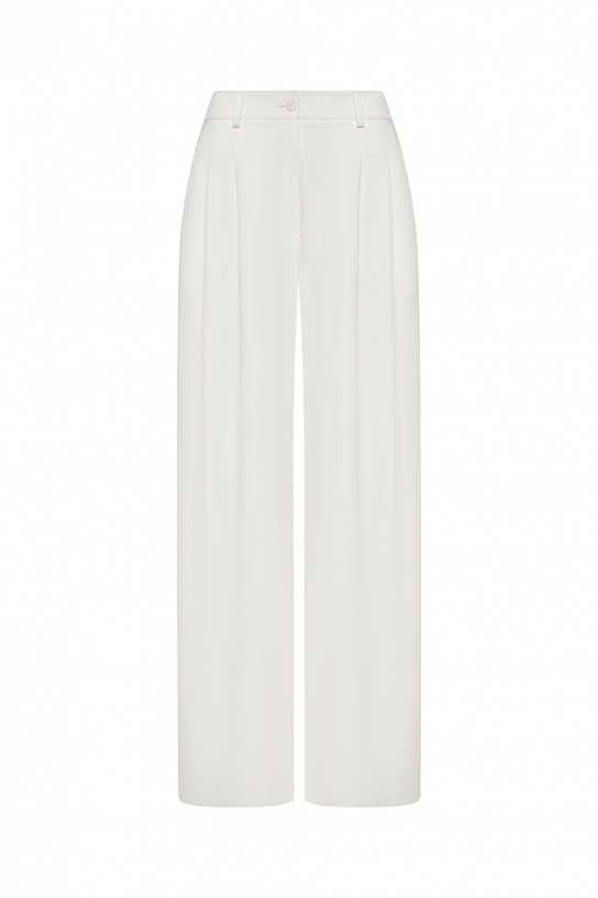 White palazzo trousers