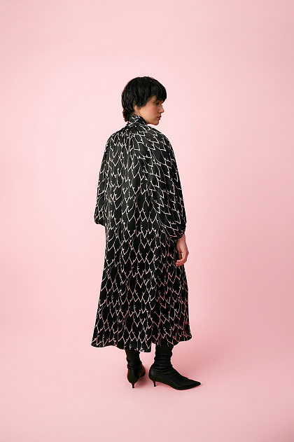 Silk dress with original print