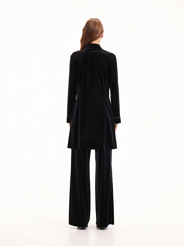 Black velvet suit