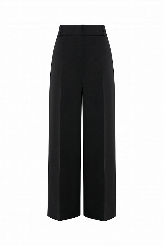 Trousers are black
